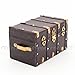 Odoria 1:12 Miniature Vintage Treasure Chest Wooden Case with Leather Cover Dollhouse Decoration Accessories