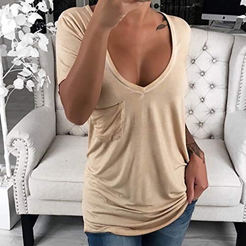 1 Sanyyanlsy+Womens+Low+Cut+Pocket+T+Shirt