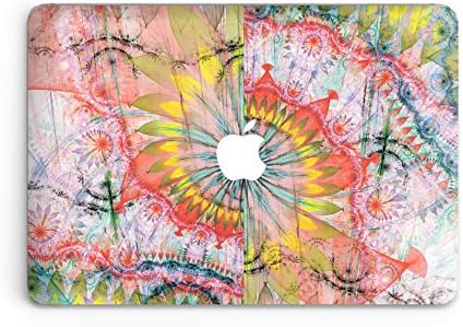 GoodMoodCases Plastic Hard Case Cover for MacBook Pro Retina 15 inch 2013-2015 (A1398) without CD Rom (Not fit Macbook Pro 15 2016) - Psychedelic Abstract Sunflower