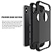 MASCHERI for iPhone X Case [Carbon Fiber Design] Shock Absorption Protective Dual Layer Military-Grade Defender Hybrid Case Cover for Apple iPhone X - Black