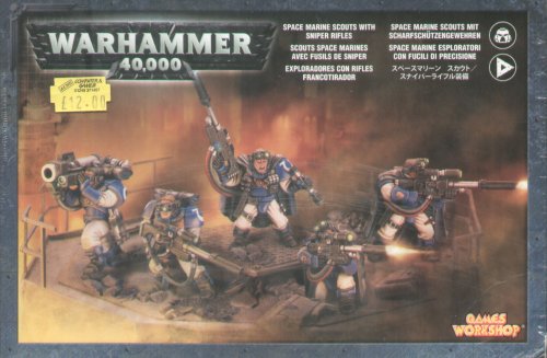 Space marines scouts w/sniper rifles 40k