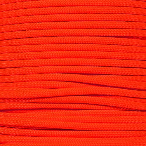 PARACORD MilSpec Commercial Grade 550lb Type III Nylon Paracord (Orange, 25 feet