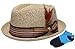 Men's Premium Straw Porkpie Fedora Hat with Summer Low Cut Sock(F1860-NATURAL,SM)