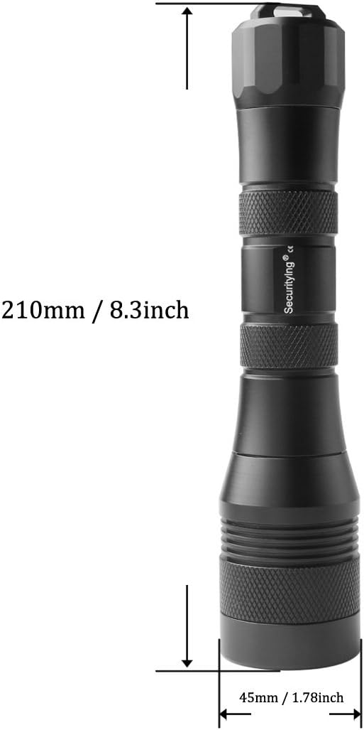 SecurityIng Wide 120 Degrees Beam Angle Scuba Diving Photography Video Flashlight 1050Lm 150M LED Underwater Torch (Battery Not Included) - Image 3