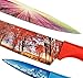 Landscape Kitchen Knife Set in Gift Box - Stunning Gifts For Her and For Him - 6-Piece Colored Sharp Chef Knives Set - Perfect Present for Birthday, Relationship, Friends, Family, Holidays, Graduation