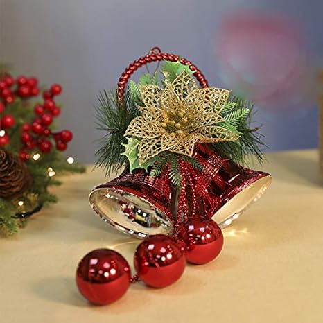 Amazon クリスマスベルクリスマスツリーペンダントクリスマスデコレーションベル装飾 10cm 赤 花 観葉植物 フラワーギフト オンライン通販
