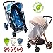 Stroller Rain Cover Baby Mosquito Net Universal Weather Shield Bug Net for Jogging Stroller Pushchair Buggy Pram Protect Baby from Rain Insect Wind Bug Snow Fly Shade Shield Netting Plastic