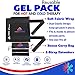 Large Reusable Gel Ice Pack for Injuries with Wrap - Hot & Cold Therapy - Back Knee Shoulder Hip Replacement Surgery - Faster Recovery Pain Relief for Arthritis Swelling Aches & Sprains 11.5x15.5Black