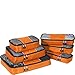 eBags Classic Packing Cubes for Travel - 6pc Value Set - (Tangerine)
