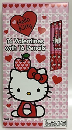 Hello Kitty Valentine's Day Cards with Pencils by Saniro