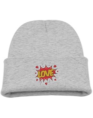 Autumn Winter Warm Cap Hat For Adult Baby Children Love Yellow Quote Red Heart Toddler Girls Boys Winter Hats...