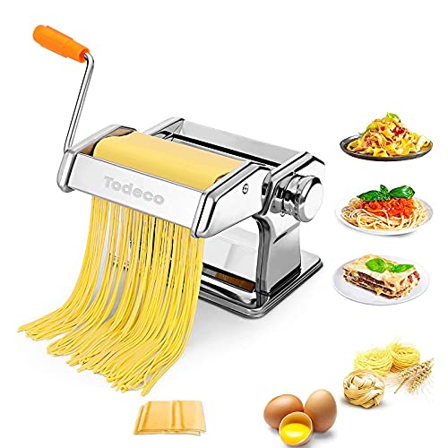 Todeco Pasta Maker Machine with 9 Adjustable Thickness Settings