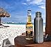 Stainless Steel Beer Bottle Cooler Insulated with Opener - Beer Bottle Holder by S&S - Cold Beer Keeper - Fits Most 12oz. Bottles. Includes a Keychain Carabiner + Neoprene Carrying Case + Gift Box.