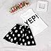 FEITONG Girls Letter Vest Dot Skirt Two Pieces Set Clothes Children Skirt Suit (Age:6-7Y)