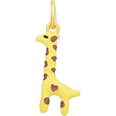 Zicdije Pack of 10 PCS Giraffes 3D Enamel Charms Matte Gold Plated Kawaii Colored Pendants with Jump Ring for DIY Bracelets Jewelry Making Accessories