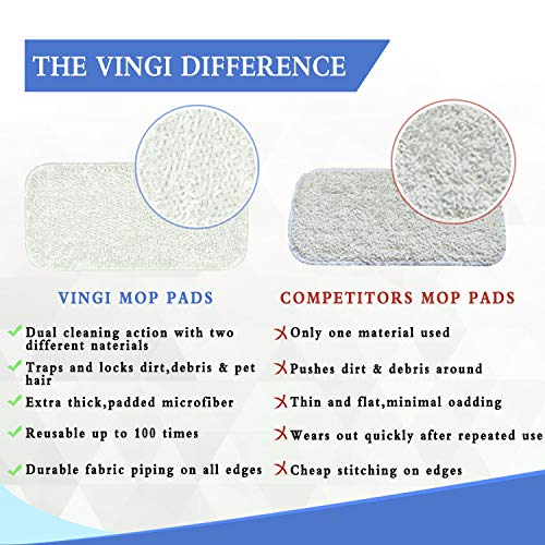 Vingi Sienna Luna Replacement Pads Microfiber Mop Pads Fit for Steamer