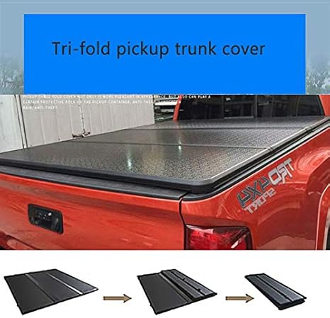 Tri Fold Hard Truck Rear Lid Tonneau Cover Aluminum Alloy Truck Rear Cap Rain And Dust Protection Applicable Models Toyota Tacoma 155cm 165cm Amazon Co Uk Sports Outdoors