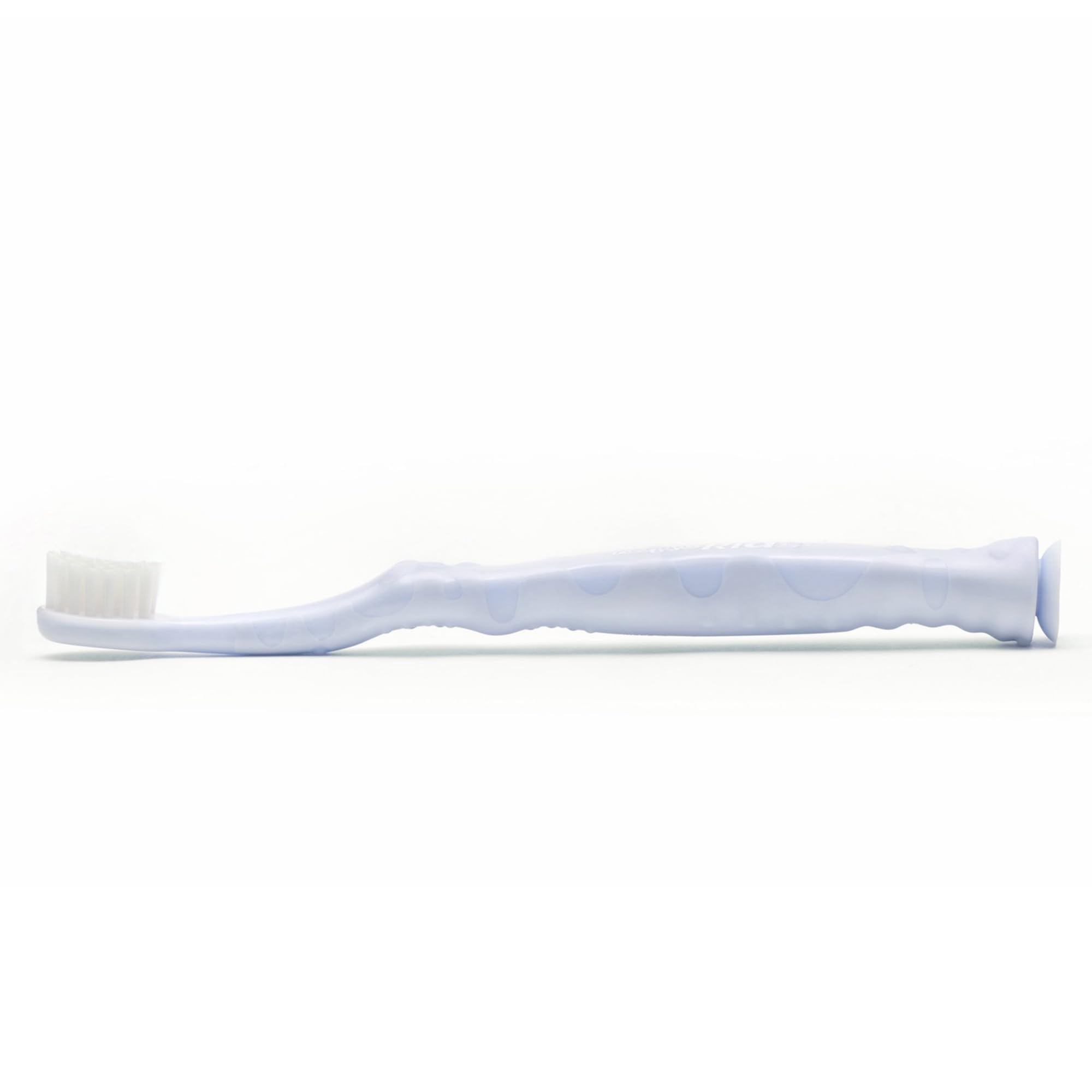 Nano-b Blue Manual Toothbrush for Kids with Silver Bristles, 0-8yrs, Suction Cup, Travel Case, Swiss Made