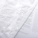 Lazzzy White Sheer Valance Curtains Floral Embroidery Semi Curtains Window Treatment Rod Pocket Embroidered Drapes for Kitchen Living Room Bathroom 16 inch Length 1 Panel