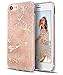 Spevert Case for iPhone SE 2020 2nd Generation, iPhone 8 and iPhone 7, 4.7-Inch,Marble Pattern Hybrid Hard Back Soft TPU Raised Edge Ultra-Thin Shock Absorption - Rose Gold