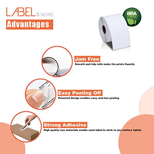 LABEL&MORE Dymo 30256 Label Compatible 2-5/16" X 4" Large Postage Shipping Labels Work with Dymo 400 450 LabelWriter Printers [4 Rolls, 1200 Labels] - Thumbnail 4