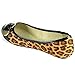 Alpine Swiss Daphne Womens Black Cheetah Print Gold Buckle Cap Toe Flats 7 M US