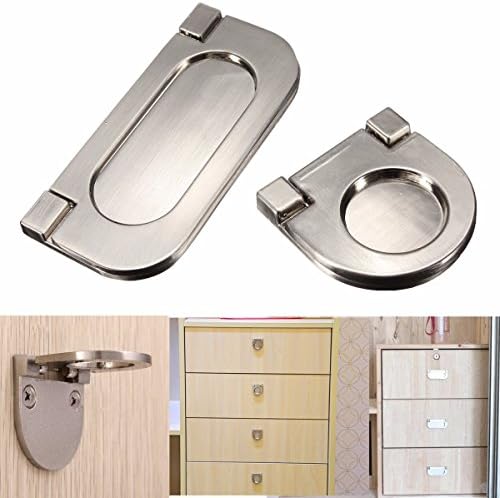 Gute Zinc Alloy Handle Embedded Invisible Wardrobe Drawer Handle Closet Knob (Random: Size)