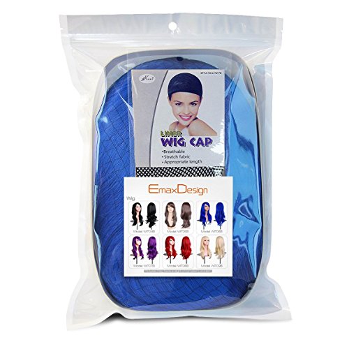EmaxDesign Wigs 28 Inch Cosplay Wig For Women With Wig Cap and Comb(Dark Blue)