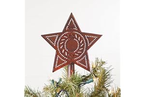 Irvin's Country Tinware Star Tree Topper in Rustic Tin