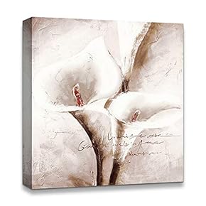 Canvas Wall Art Abstract Antique Style Design Painting Artwork for Home Prints Framed - 12x12 inches