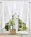 Ellis Curtain Stacey Ruffled Swag, 60 x 38 in, White