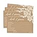 Hadley Designs 50 Wedding Advice Cards For Bride and Groom Rustic Bridal Shower Games For Guests, Card Boxes For Reception, Guest Book Alternative, Games For Guests, Advice For The Bride Card