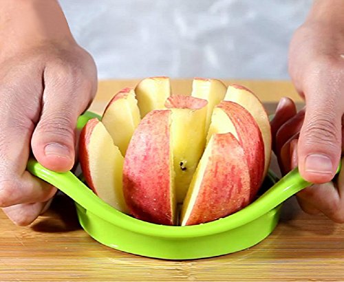 Apple Corer Mango Slicer Wedge 4 in 1 Vegetable and Fruit Cutter Stainless Steel Blades with FREE Peeler Tomato Slicer Potato French Fry Slicer Peach Corer