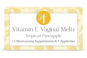 Femallay Organic Vaginal Melts – Pineapple – 100% Natural Relief for Dryness, Odor & Daily Feminine Discomfort – 14 Count + Applicator