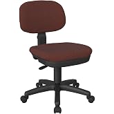 Office Star SC Series Basic Adjustable Office Desk Task Chair with Padded Foam Seat and Back, Interlink Garnet Fabric