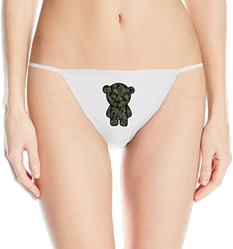 Military Bear Stylish Printing Womens G String Underwear Funny Collectible Sexy Thong G String Panty