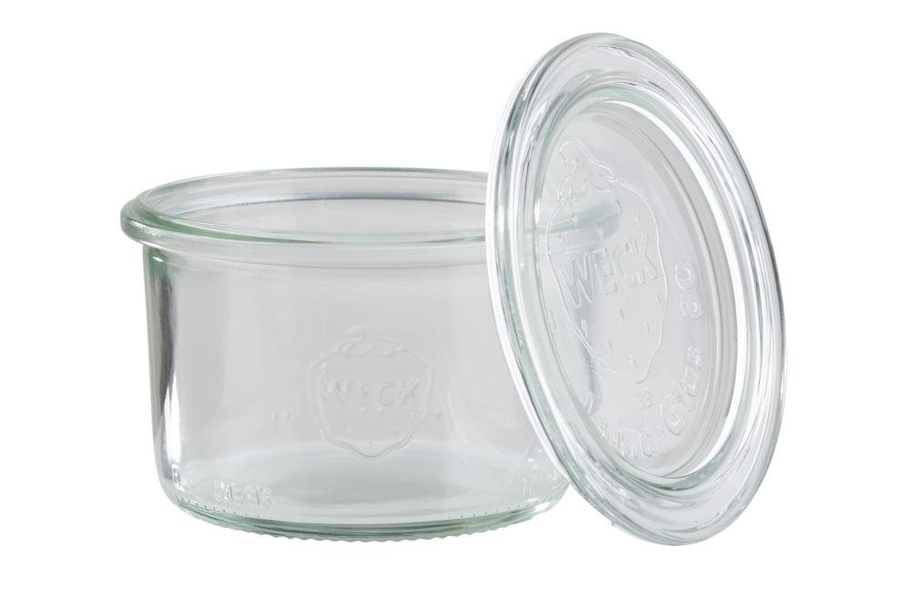 APS 82345 Weck - glass with lid, set of 12, Ø 9 cm, H: 6 cm, fall form 200 ml, set consisting of: 12 glasses + 12 covers