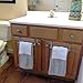 Evelots Set of 2 Over Cabinet Door Dish Towel Bar Holders, 9.5” Stainless Steel