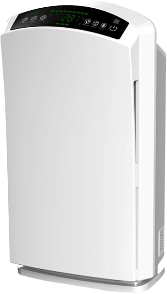 Baren B H03 Leiser Hepa Luftreiniger Pm2 5 Feinstaubsensor Ionisator Aktivkohle Ozon Uv Licht Fur Allergiker Perlweiss Amazon De Baumarkt