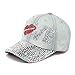 Raylans Fashion Women Bling Studded Rhinestone Crystal Love Lips Baseball Caps Hats,1#