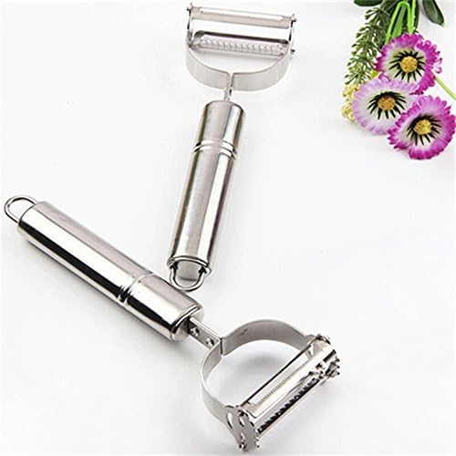 T4G Tijaarath Multifunctional 360 Degree Rotary Potato Peeler Vegetable Cutter Fruit Melon Planer Grater Kitchen Accessories Gadget , Silver