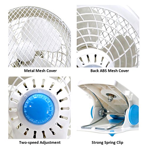 Купить VIVOSUN 6" Portable Desk and Clip On Fan for Grow Tent Room, 2