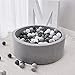 Depruies Kids Play Ball Pool Soft Quality Sponge Ocean Ball Pool Indoor Deluxe Baby Round Ball Pit Ideal Gift Play Toy for Children Toddler Infant Boys Girls（Gray）
