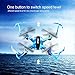 Virhuck T915 Toy for Kid Mini RC Drone 2.4 GHz 4 CH 6 Axis Gyro System LED Lights Headless / Inverted Flight / One Key Return Mode Quadcopter Camouflage (Blue)