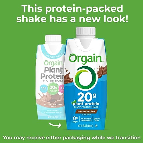 Orgain Vegan Protein Shake, Creamy Chocolate 20g Plant Based Protein