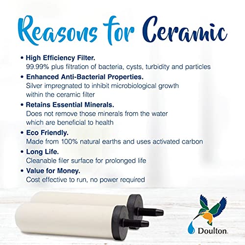 Doulton W9361122 Gravity Water Filter System Stainless Steel with 4x