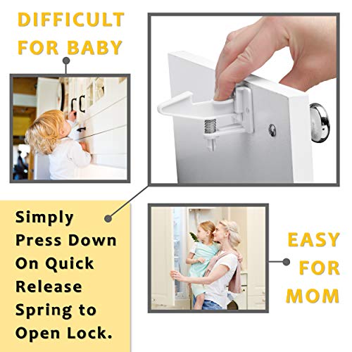 Child Safety Locks 10 Pack Babyproofing for Drawers, Doors and