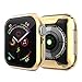 Leotop Compatible with Apple Watch Case 44mm 40mm, Soft Flexible TPU Plated Protector Bumper Shiny Cover Lightweight Thin Guard Shockproof Frame Compatible for iWatch Series 5 4 (Gold, 44mm) primary