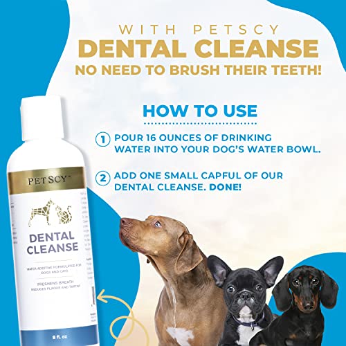 Petscy Dental Cleanse, AllNatural Cat & Dog Tartar Remover for Teeth