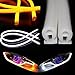 2x 23inch Dual Color White-Amber Switchback Headlight LED Tube Strip Light DRL Daytime Running Light & Turn Signal Lamp For Audi-Style Headlight 60CM